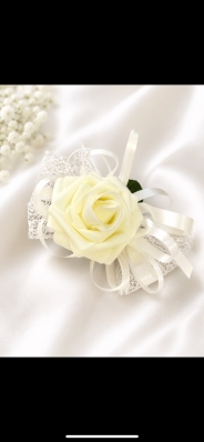 Artificial corsage Cream